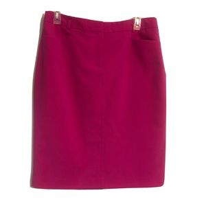 Calvin Klein Magenta Pencil Skirt